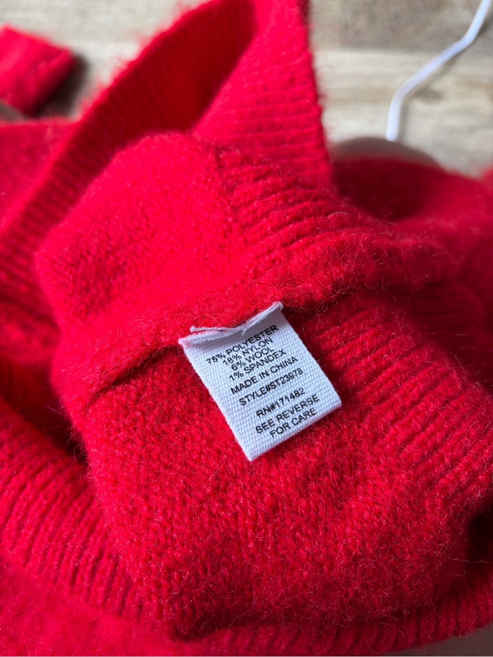 Song of Style By Aimee Song Red Fuzzy Cardigan Sweater - Picture 7 of 11